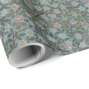 William Morris Clover Floral Blume Green Pink Geschenkpapier