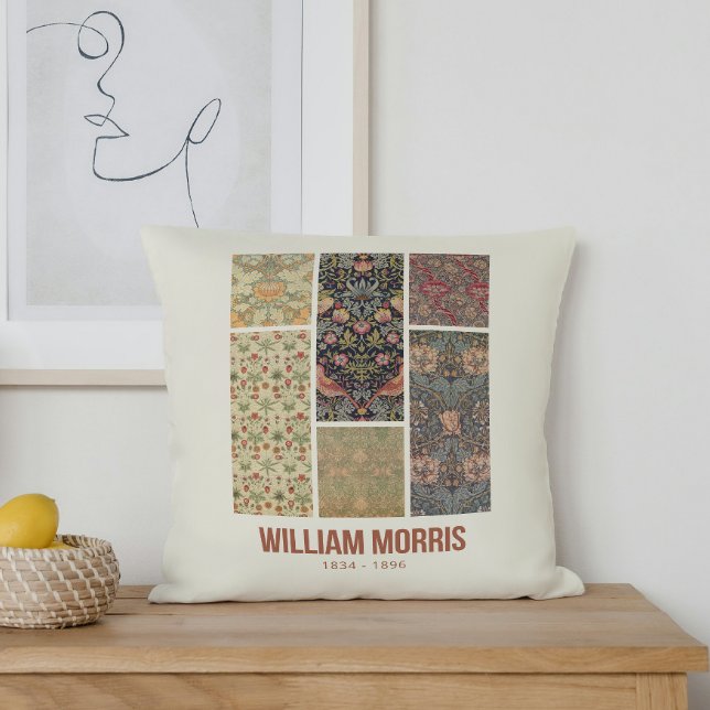 William Morris Collected Art Pattern Collage Kissen (Von Creator hochgeladen)