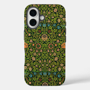 William Morris - Columbine, dunkelgrün, iPhone 16 Hülle
