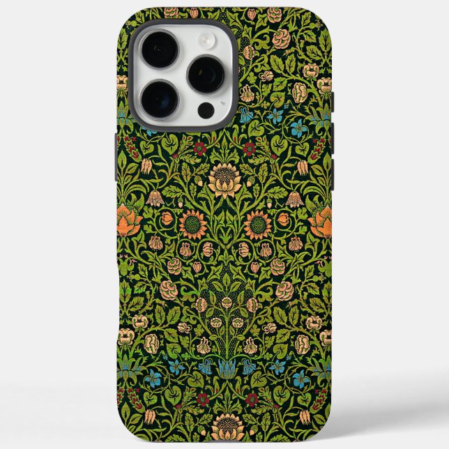 William Morris - Columbine, dunkelgrün, Case-Mate iPhone Hülle (Rückseite)