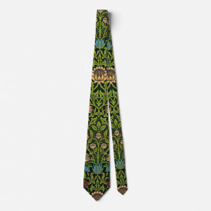 William Morris - Columbine, dunkelgrün, Case-Mate Krawatte