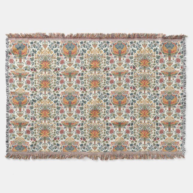 William Morris Compton Floral Art Nouveau Muster Decke (Vorderseite)