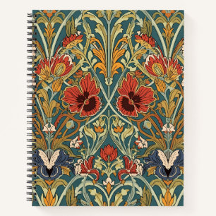 William Morris Compton Floral Art Nouveau Muster Notizbuch