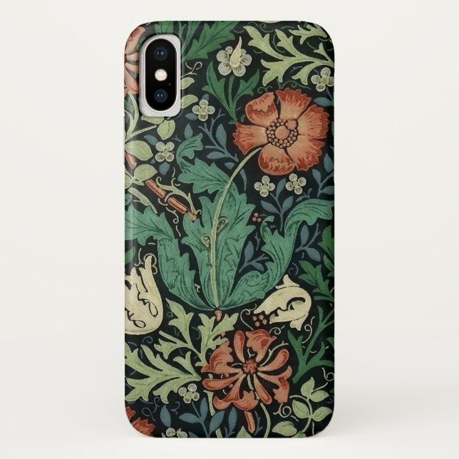 William Morris Compton Floral Art Nouveau Pattern Case-Mate iPhone Hülle (Rückseite)