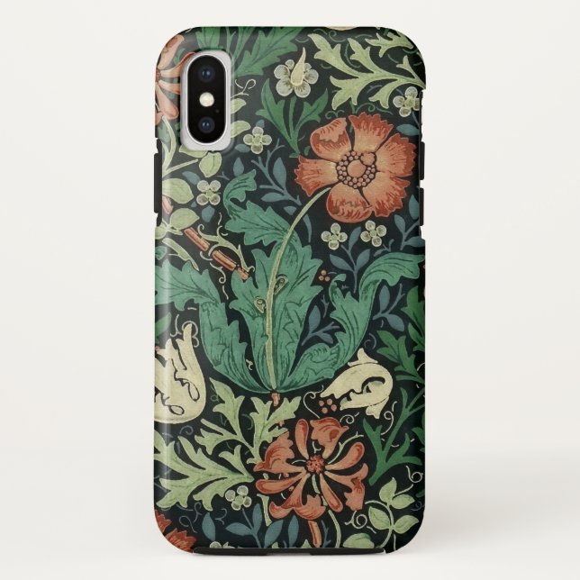 William Morris Compton Floral Art Nouveau Pattern Case-Mate iPhone Hülle (Rückseite)