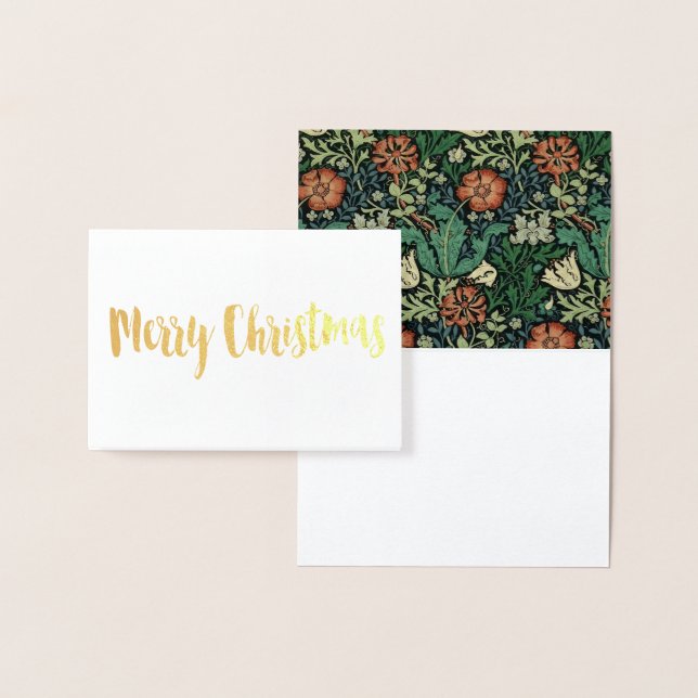 William Morris Compton Floral Art Nouveau Pattern Folienkarte (Anzeige)