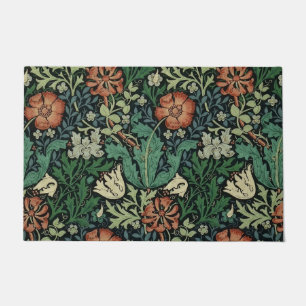 William Morris Compton Floral Art Nouveau Pattern Fußmatte