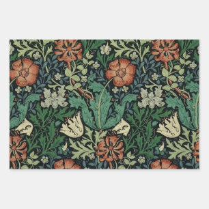 William Morris Compton Floral Art Nouveau Pattern Geschenkpapier Set