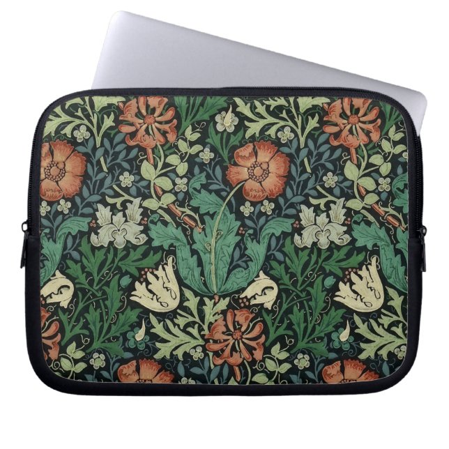 William Morris Compton Floral Art Nouveau Pattern Laptopschutzhülle (Vorderseite)