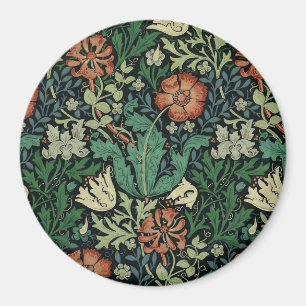 William Morris Compton Floral Art Nouveau Pattern Magnet