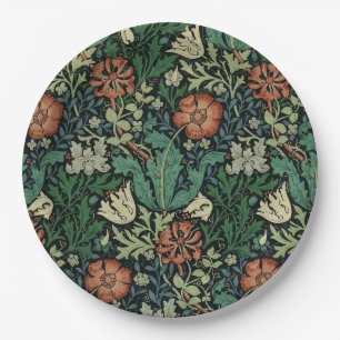 William Morris Compton Floral Art Nouveau Pattern Pappteller