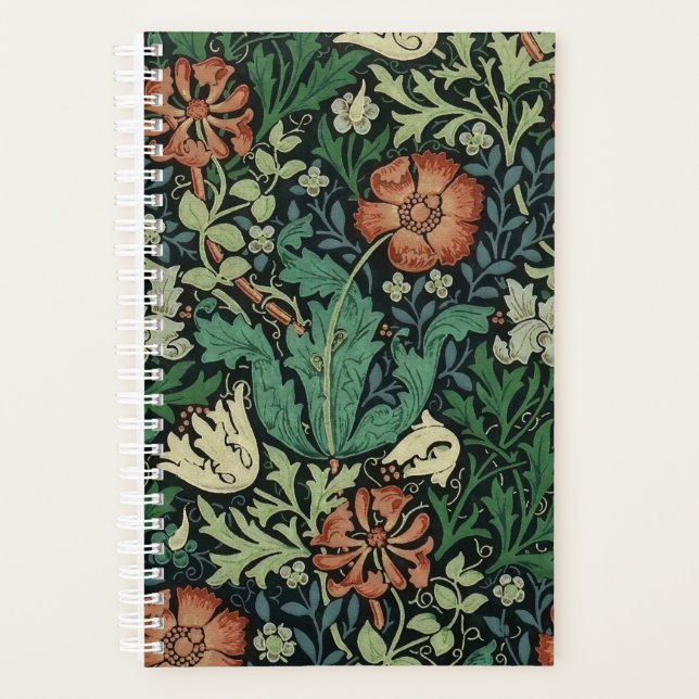 William Morris Compton Floral Art Nouveau Pattern Planer (Vorderseite)