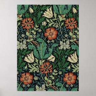 William Morris Compton Floral Art Nouveau Pattern Poster