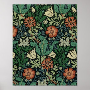 William Morris Compton Floral Art Nouveau Pattern Poster