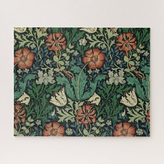 William Morris Compton Floral Art Nouveau Pattern Puzzle (Horizontal)