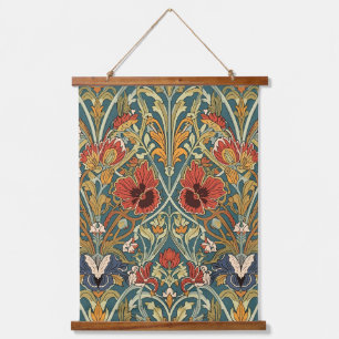 William Morris Compton Floral Art Nouveau Pattern Wandteppich Mit Holzrahmen