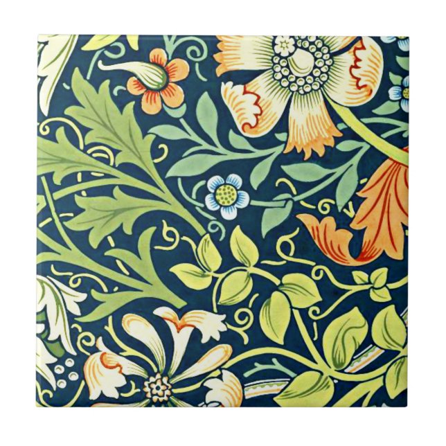 William Morris: Compton Floral Pattern Fliese (Vorderseite)