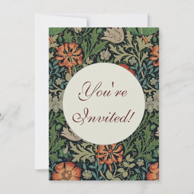 William Morris Compton Wallpaper Classic Einladung (Vorderseite)
