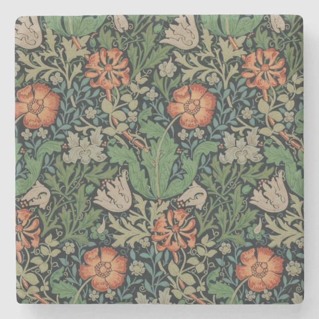 William Morris Compton Wallpaper Classic Steinuntersetzer (Vorderseite)