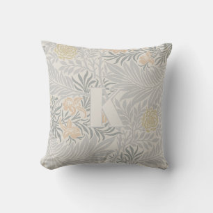 William Morris Coral & Sage Larkspur Muster Kissen