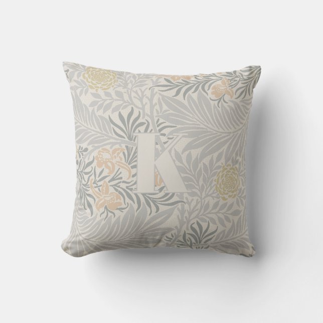 William Morris Coral & Sage Larkspur Muster Kissen (Vorderseite)
