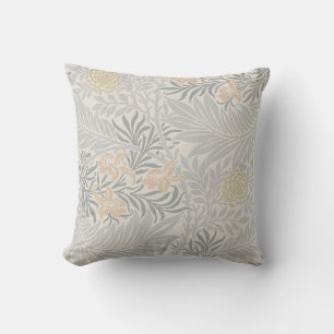 William Morris Coral & Sage Larkspur Muster Kissen