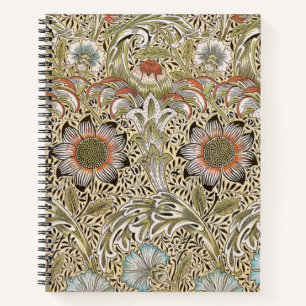 William Morris Corncockle Botanische Weinrebe Flor Notizbuch