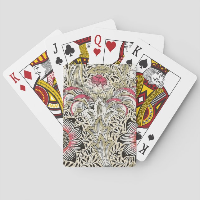 William Morris Corncockle Tapete Spielkarten (Rückseite)