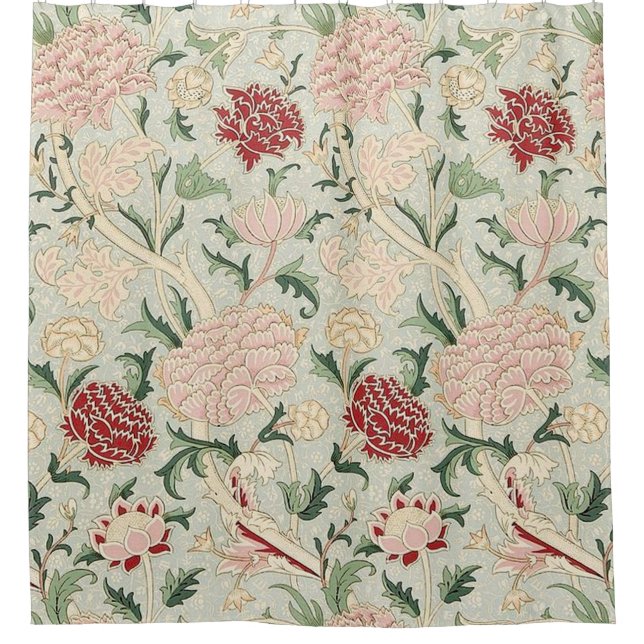 William Morris Cray Blumenmuster Duschvorhang (Vorderseite)