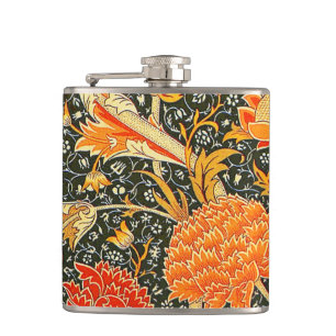 William Morris Cray Blumenmuster Vintage Flachmann