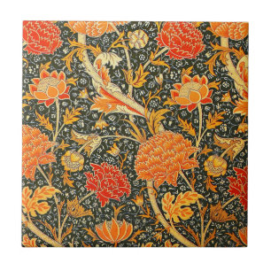 William Morris Cray Blumenmuster Vintage Fliese