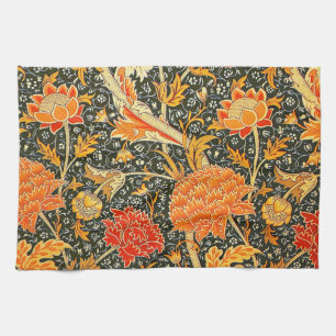 William Morris Cray Blumenmuster Vintage Handtuch