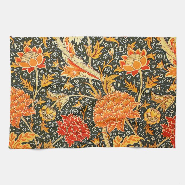 William Morris Cray Blumenmuster Vintage Handtuch (Horizontal)