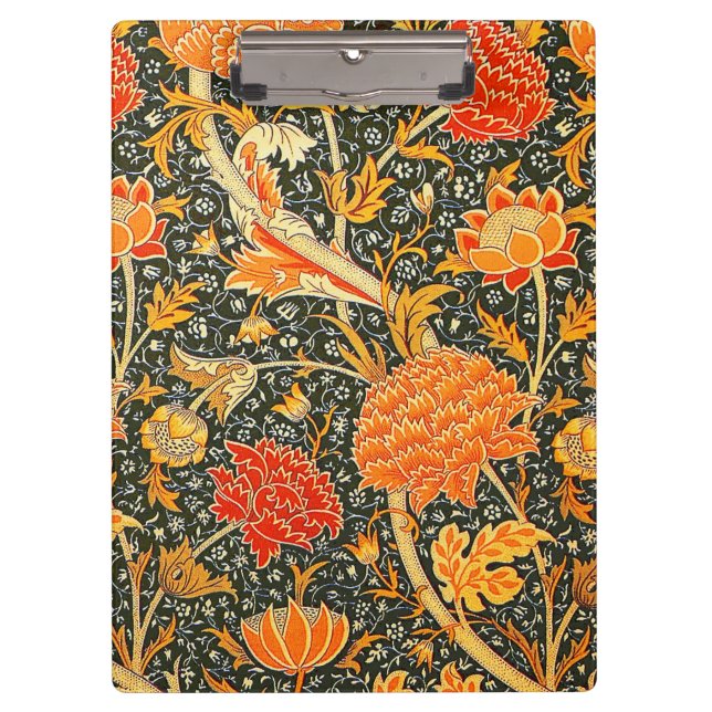 William Morris Cray Blumenmuster Vintage Klemmbrett (Vorderseite)