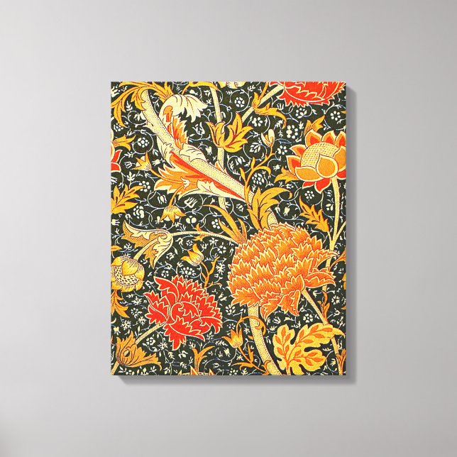 William Morris Cray Blumenmuster Vintage Leinwanddruck (Vorderseite)