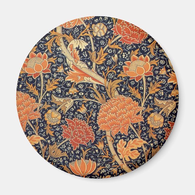 William Morris Cray Blumenmuster Vintage Magnet (Vorne)
