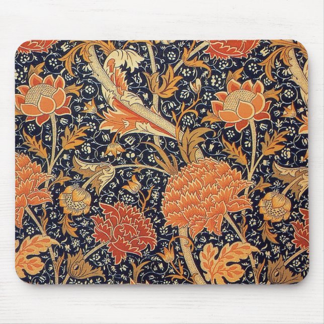 William Morris Cray Blumenmuster Vintage Mousepad (Vorne)