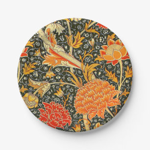 William Morris Cray Blumenmuster Vintage Pappteller