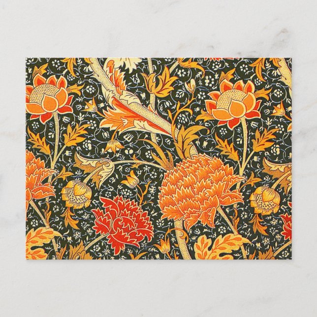 William Morris Cray Blumenmuster Vintage Postkarte (Vorderseite)