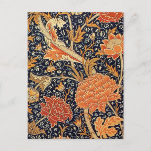 William Morris Cray Blumenmuster Vintage Postkarte