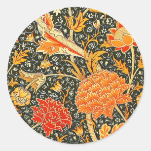 William Morris Cray Blumenmuster Vintage Runder Aufkleber