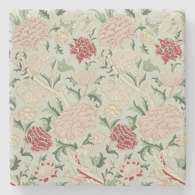 William Morris Cray Blumenmuster Vor-Raphaeliter S Steinuntersetzer (Vorderseite)