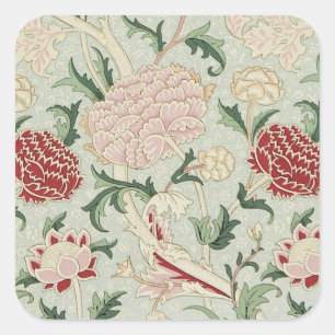 William Morris Cray Blumenvorhang im prä-raffaelit Quadratischer Aufkleber