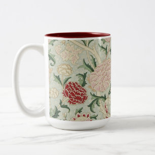 William Morris Cray Blumenvorhang im prä-raffaelit Zweifarbige Tasse