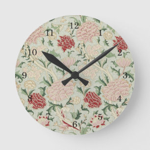 William Morris Cray Blumenvorlage Präraffaelitisch Runde Wanduhr