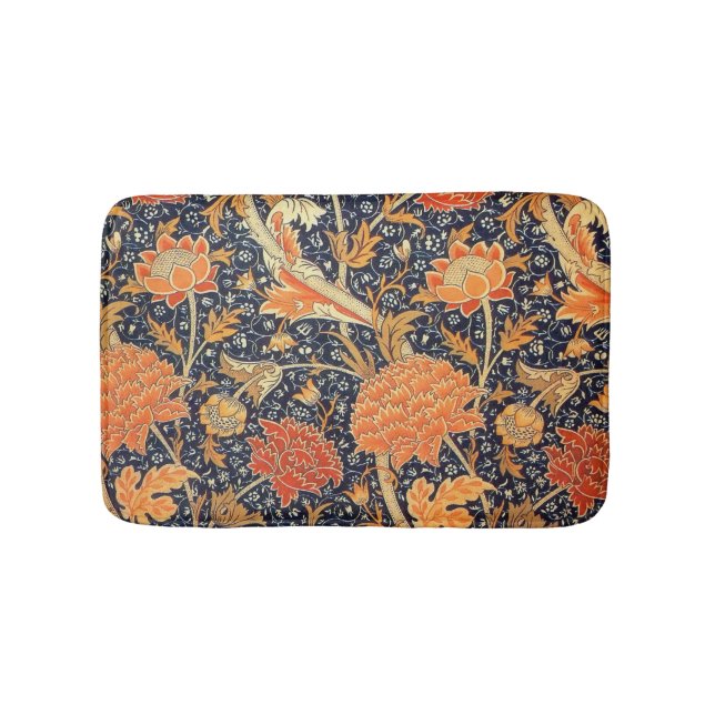 William Morris Cray Floral Art Nouveau Pattern Badematte (Vorderseite)