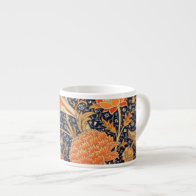 William Morris Cray Floral Art Nouveau Pattern Espressotasse (Vorderseite Rechts)