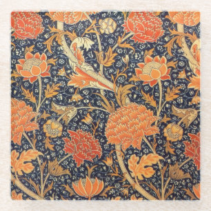 William Morris Cray Floral Art Nouveau Pattern Glasuntersetzer