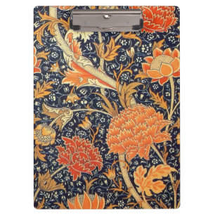 William Morris Cray Floral Art Nouveau Pattern Klemmbrett