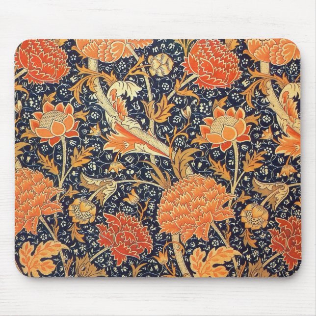 William Morris Cray Floral Art Nouveau Pattern Mousepad (Vorne)